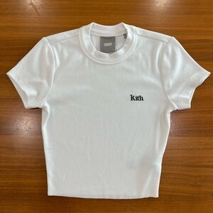 Kith Mulberry Tee II T-Shirt White Crewneck Soft Stretch Embroidered Womens M